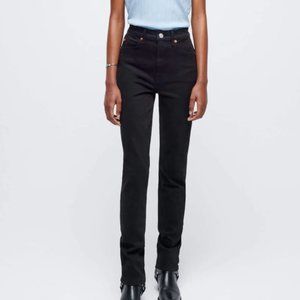 Re/Done Comfort Stretch 70s Straight in Black